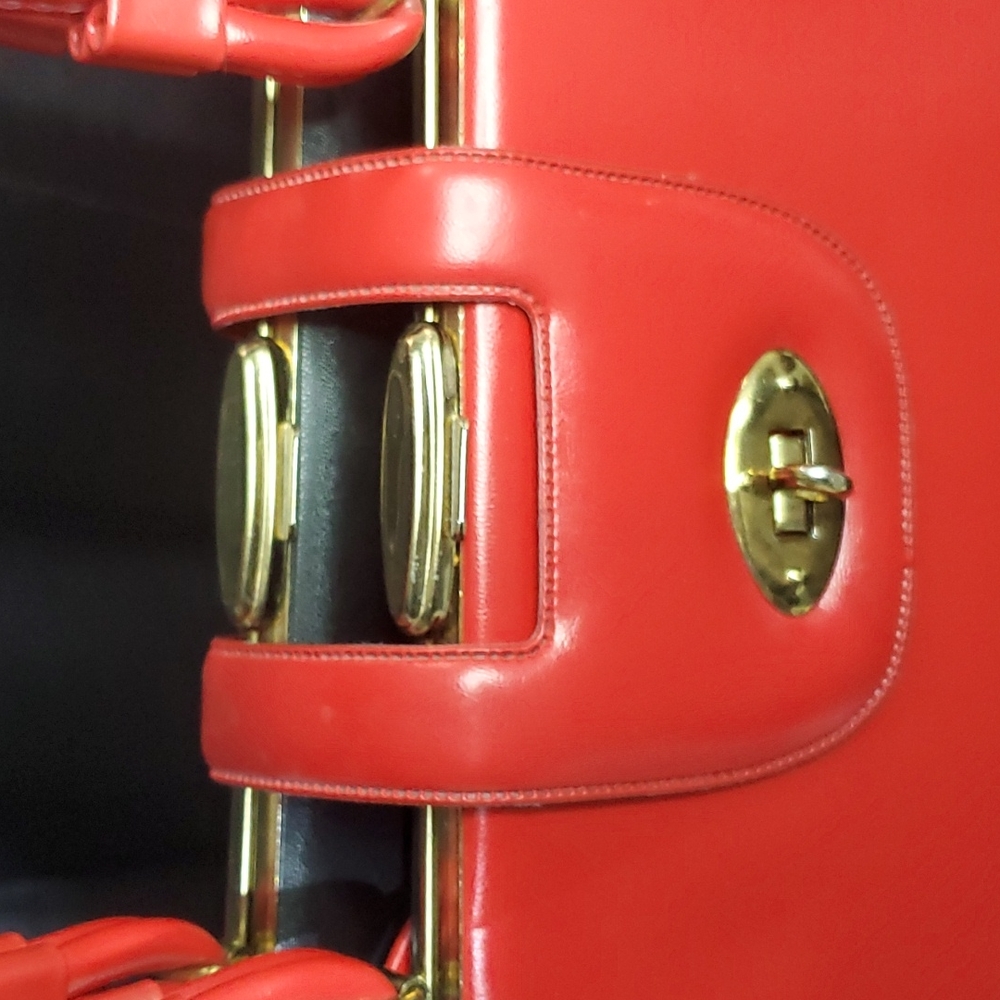 Vintage red handbag - Picture 2 of 10